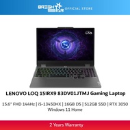 LENOVO LOQ 15IRX9 83DV01JTMJ Gaming Laptop - 15.6" 144hz/I5-13450HX/16GB D5/512GB SSD/RTX 3050/Win11
