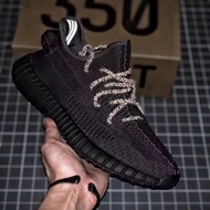 Preferred❤ Chanel Style Sneakers High-Quality YZY Unisex Running Shoes "Black/Static" FU9006 MAX Siz