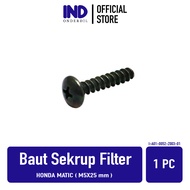 Baut-Baud Skrup Filter 5X25-5 X 25-M5X25-M Untuk Semua Jenis Motor Honda Beat FI-Street-Pop-eSP-LED/Vario 125-150/Scoopy/Spacy/Grand/PCX