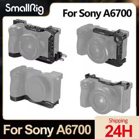 SmallRig Camera Cage Kit for Sony A6700 with Baseplate&Dual Cold Shoe Mount Plate Studio Expansion K