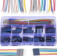 Compatible with Dupont 2.54mm Wire Cable Connectors Assortment Kit, Male to Female Single Row 2P 3P 