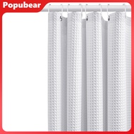 Shower Curtain Elegant Durable Waffle Design Waterproof Shower Curtain for Home Bathroom Hotel Decor