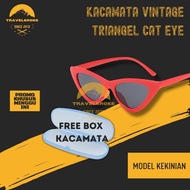 Cat Eye Triangle Vintage Hippies Sunglasses Code 7888
