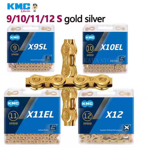 KMC X9 X10 X11 X12 Chain EL SL Bicycle Chains Gold/Silver 9/10/11/12 Speed Road MTB Bike Chains for 