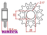 [NINECK] 525 Motorcycle Steel Front Sprocket for BMW F750GS F850GS F900R F900XR Husqvarna 900 Nuda A