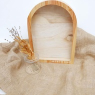 [25X35] Love Cave Dowry Frame / Dome Frame / Dome 25 x 35 cm Natural Pine
