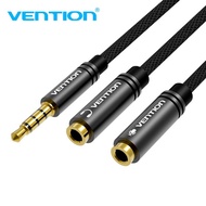 Vention 3.5mm Audio Splitter Jack 3.5mm 1 Male To 2 Female Y splitter adapter for microphone BM800