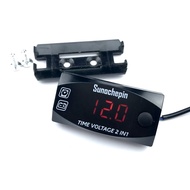 2in1 Battery Volt Meter for Motorcycle Decoration