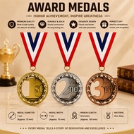 7cm Zinc Alloy High Quality Ranking Medals 1st/2nd/3rd Suitable for Club or School Athletic Competit