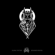 Xiaomu Waterproof Male Anubis Dark Trendy Cool Cute Semi-Permanent Tattoo Stickers Long-Lasting Calf