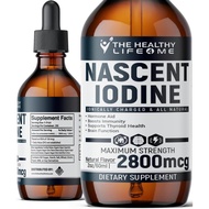 Nascent Iodine Supplement | 2800mcg | Potassium Iodide | Iodine Drops | 100% Vegan | Clear Color | L