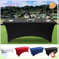 MOILYGOODSG High Stretch Tablecloth, 4/6FT Elastic Rectangular Table Cloth, Black Universal Washable