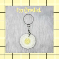 EGG CROCHET KEYCHAIN