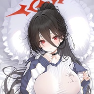 Blue Archive Hakagawa Hasumi Elegant Anime Girl Pillow Cover - Double-Sided Printed, Leg-Hugging Gam