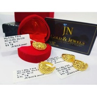 Emas 916 Cincin lintah hollow  size 16, 1.91gram, hanya 205/gram, free upah