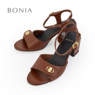 Bonia Brown Diletta Heeled Sandals | Kasut Sandal