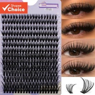 Faux Eyelash Clusters 40D 280-Piece, D Curl 9-16mm Mix Natural Extension