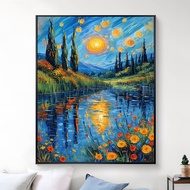 Van Gogh Lake Light Digital Oil Painting High Difficulty High-value diy Handicraft Coloring Coloring