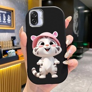 Case For Samsung A07 M07 F07 F70E 5G M17E 5G Phone Little White Tiger Silicone Soft Jacket