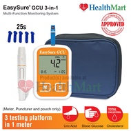 ❂EasySure GCU 3-in-1 Glucose, Cholesterol  Uric Acid Monitor System❧