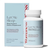 Womaness Let Me Sleep - Natural Sleep Supplement with Sustained-Release Melatonin, Magnesium, GABA,