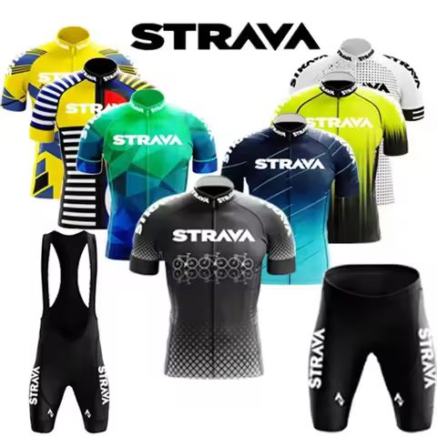 Strava Men's Cycling Outfit Bicycle Shorts Road Bike Sports Set Mountain Cycle Jersey Breathable Sum