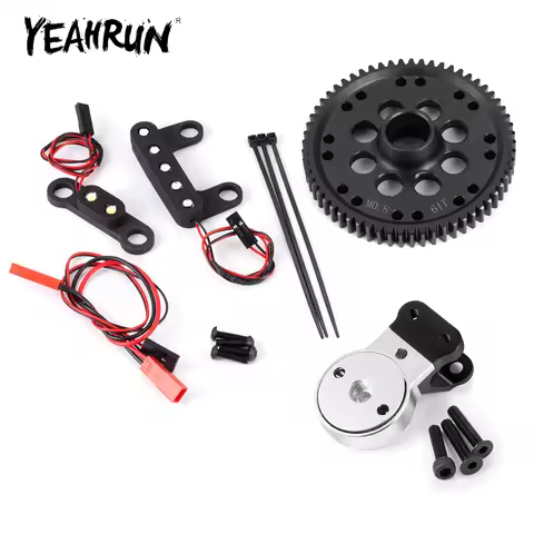 YEAHRUN Light Group / M0.8 61T 32P Spur Main Gear / Servo Arm for ARRMA Gorgon 1/10 RC Monster Truck