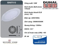 ĐÈN LED PANEL ÂM TRẦN 12W DUHAL - KDGT512