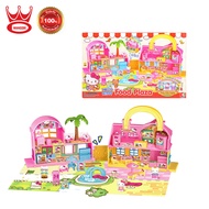 Hello Kitty Food Plaza ชุดกระเป๋า เฮลโล คิตตี้ ร้านอาหาร ฟู้ด พลาซ่า ของเล่น ของเล่นเด็ก KT-50103