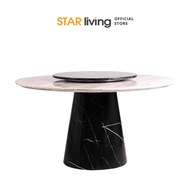 STAR Orion-N Round Marble Dining Table with Lazy Susan