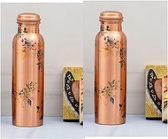 Craft Trade Pure Copper Water Bottle for Drinking 32oz Antique Copper Water BottleTravel Bottle for Gym, Office, Hiking, Outdoor Ayurvedic Hammered Water Vessel-CPB04-P02