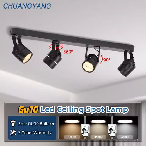 GU10 Led Spotlight 3 Color Dimmable Led Ceiling Light Spotlight 110V 220V Indoor Led Spotlight Livin