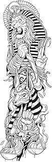 Cool Tattoos,Egyptian Sekhmet Anubis,Egyptian Tattoos,Water-Resistant,Real Tattoo Look,Lasts 1-2 Wee