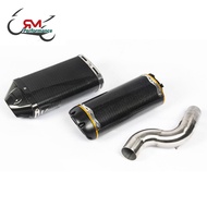 Slip on For Kawasaki ZX6R ZX636 2004-2008 Motorcycle Full System Exhaust Carbon Exhaust Muffler Pipe