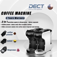 Multiple Capsule Coffee Machine for Nespresso, Dolce Gusto, 3 in 1 19Bar Espresso Coffee Maker for Home and Office