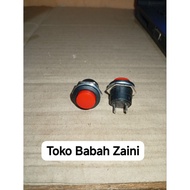 MERAH RED SWITCH PUSH BUTTON PUSH ON SWITCH 2 PIN ROUND 6A 125V 3A 250V R13-507