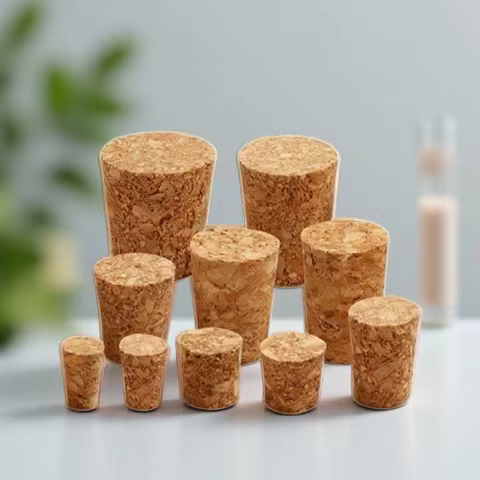 5/100pc Top DIA 8mm To 58mm Wooden Cork Lab Test Tube Stopper Kettle Pudding Bottle Cork Cap Burette