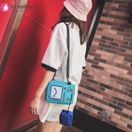 ♪ Lov  Cartoon Anime Adventure Time BMO Small Bags for Women Phone Purse Female Canvas Game Machine 