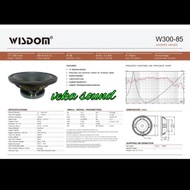 Wajib SPK! Speaker Komponen Wisdom W300 85 12 Inch Wisdom W-300 85 Original