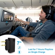 Bluetooth 5.0 Airplane Airline Flight Adapter Stereo A2DP Audio Mini Wireless Music Receiver
