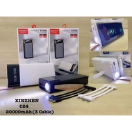 XINZHEN  POWER BANK 
DUAL USB INTERFACE OUTPUT WITH PHONE STAND
20000mah + 3 WIRES
MODEL：C24