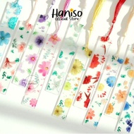 HANISO - Transparent Aesthetic Flower Resin Bookmark Bookmark Aesthetic Bookmark Cute