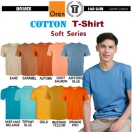 【COMFY】COTTON T-Shirt Round Neck CT5184/CT5185/Caramel CT5186/CT5183/CT5168 CT51 Oren Sport 160GSM C
