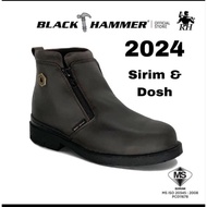 Black Hammer Safety Shoes Mid Cut BH4663 4663