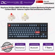 Keychron V6 Max QMK/VIA Wireless Custom Mechanical Keyboard - Carbon Black - Gateron Jupiter Red and