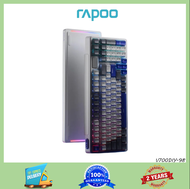 V700DIY-98 Rapoo คีย์บอร์ดแบบกลไกไร้สายแบบสามโมโดบลูทูธ4000มิลลิแอมป์คอนโซลเกมส์ PC แป้นพิมพ์ที่กำหน