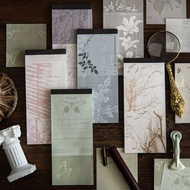 Cdaily|30 Sheets Tearable Long Notes Notepad Floating Light Plunder Retro Material Notes Notebook No