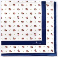 Royal Doulton 古董手帕 花卉 玫瑰 藍色 21 x 20.5 英吋