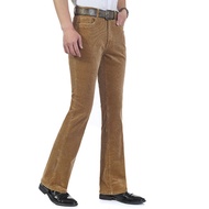 Men's Business Casual Pants Corduroy Flared Pants Korean Stretch Slightly Flared Pants