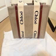 全新正品Chloe Woody 中款帆布包 托特包